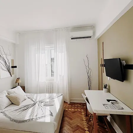 Saldanha L Iconic Climate Comfort 1 Min To Metro, Near Coworks And Eduardo Vii Park I Soar L *